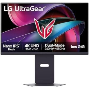 Monitor gaming lg ultragear 27g850a-b 27'/ 4k/ 1ms/ 240hz/ ips/ regulable en altura/ morado grisáceo