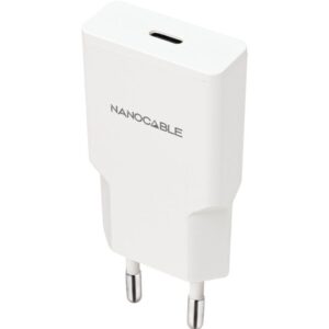 Cargador de pared nanocable 10.10.2024/ 1xusb tipo-c/ 25w/ blanco