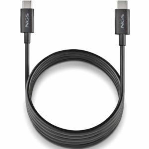 Cable usb 2.0 tipo-c ngs zyro 60w-1/ usb tipo-c macho - usb tipo-c macho/ hasta 60w/ 480mbps/ 1m/ negro