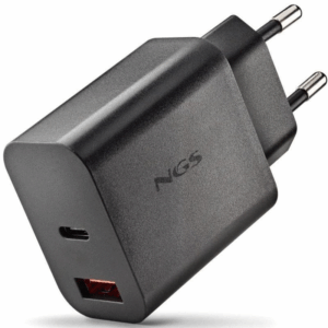 Cargador de pared gan ngs era 20w/ 1xusb tipo-c/ 1xusb/ 20w