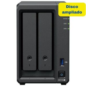 Nas synology diskstation ds725+/ 2 bahías 3.5'- 2.5'/ 4gb ddr4/ 8tb/ formato torre