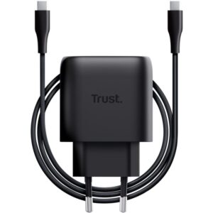 Cargador de pared gan trust maxo 45w compatible con samsung/ 1xusb tipo-c/ incluye cable usb tipo-c/ 45w