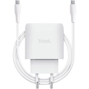 Cargador de pared gan trust maxo 45w compatible con apple/ 1xusb tipo-c/ incluye cable usb tipo-c/ 45w