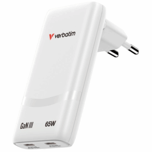 Cargador de pared gan verbatim fold 'n' go/ 2xusb tipo-c/ 65w