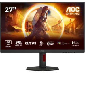 Monitor gaming aoc q27g4zr 27'/ qhd/ 0.3ms/ 260hz/ ips/ multimedia/ regulable en altura/ negro