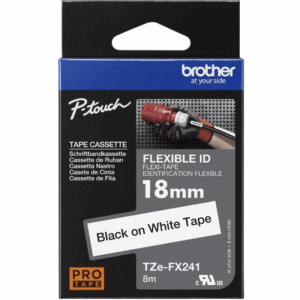 Cinta laminada original rotuladora brother tze-fx241/ blanca