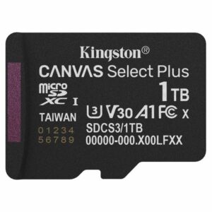 Tarjeta de memoria kingston canvas select plus 1tb microsd xc/ clase 10/ 150mbs
