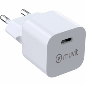 Cargador de pared muvit for change mcacc0049/ 1xusb tipo-c/ 25w
