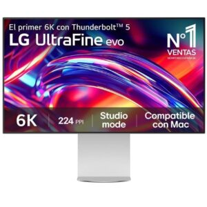 Monitor profesional lg ultrafine 32u990a-s 31.47'/ 6k/ multimedia/ regulable en altura/ plata y azul