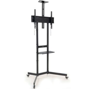 Soporte de suelo inclinable con ruedas tooq nefertiti fs1151m-b para tv de 37-70'/ hasta 70kg